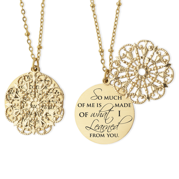 Wicked the Musical So much of me is made of what I learned from you Wicked For Good Teacher Gifts Best Friend Gift Friend Necklace BBF