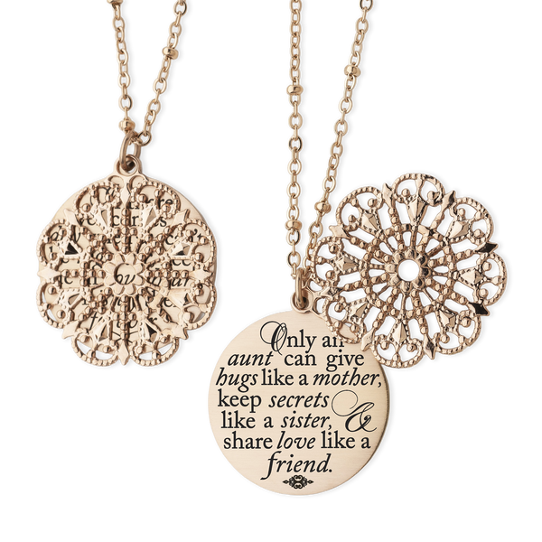 Aunt Gift Only an aunt can give hugs like a mother Aunt Necklace Aunt Birthday Gift Auntie Gift Aunt Jewelry Gift for Aunt Niece Gift