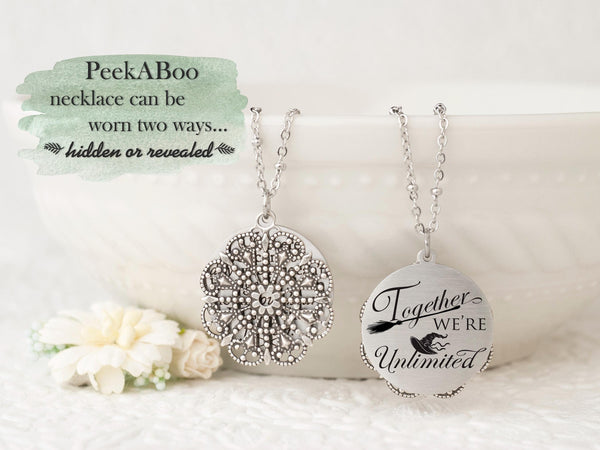 Together We're Unlimited - Silver Quote Pendant Necklace