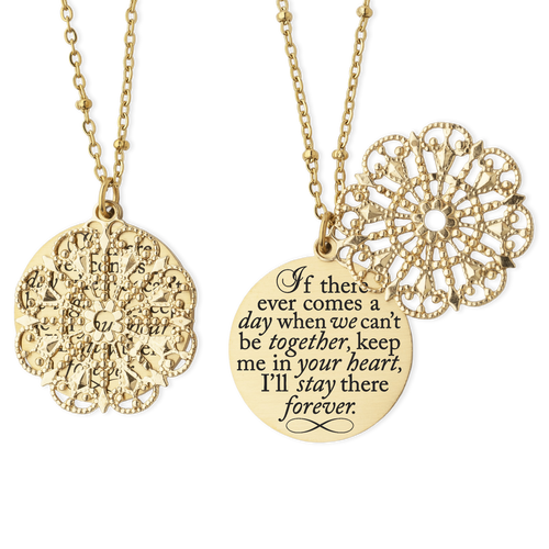 Winnie the Pooh If there ever comes a day Best Friend Gift Friendship Necklace Best Friend Necklace Going Away Gift Goodbye Gift Quote Charm