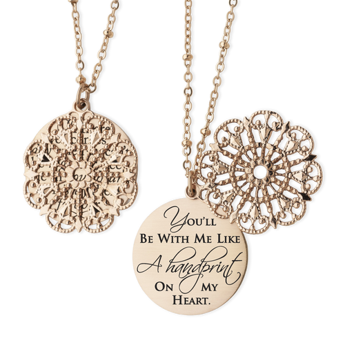 Wicked the Musical Handprint on My Heart For Good Wicked Best Friend Gift Friend Necklace Friendship Gift Broadway Jewelry BFF Necklaces