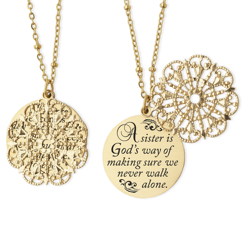 Sister Gift Sister Necklace Gift for Sister A sister is God's way of making sure we never walk alone Sister Jewelry Sister Wedding Gift