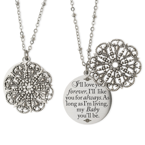 Daughter Necklace Gifts for Daughter I'll love you forever I'll like you for always as long as I'm living my baby you'll be Leaving Home Gif