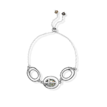 Oxidized Rope Design Ancient Roman Glass Necklace