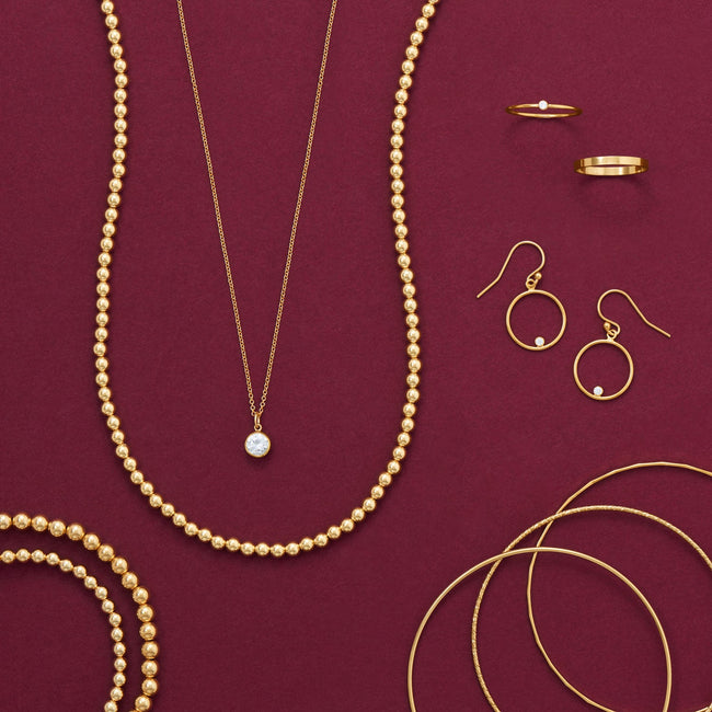 16" + 2" 4mm 14/20 Gold Filled Bead Necklace