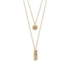 14 Karat Gold Plated Double Strand Polki Diamond Necklace