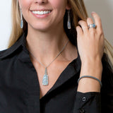 Two Tone Roman Glass Spinner Ring