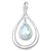 Pear Shape Pendant with Blue Topaz Drop