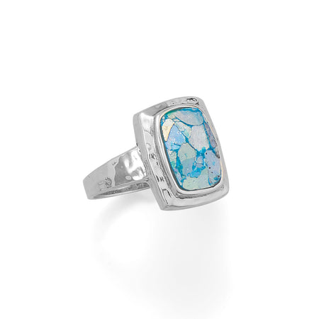 Oxidized Rope Design Ancient Roman Glass Necklace