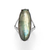 Large Oval Labradorite Ring