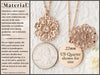 Quote Pendant Necklace Compared In Size To US Quarter