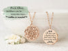 I love you a bushel and a peck and a hug around the neck - Gold Quote Pendant Necklace