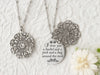 I love you a bushel and a peck and a hug around the neck - Silver Quote Pendant Necklace
