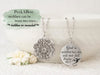 God is within her she will not fall. -Psalm 46:5 - Silver Quote Pendant Necklace