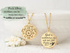 God is within her she will not fall. -Psalm 46:5 - Rose Gold Quote Pendant Necklace