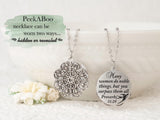 Many women do noble things, but you surpass them all. Proverbs 31:29 - Silver Quote Pendant Necklace